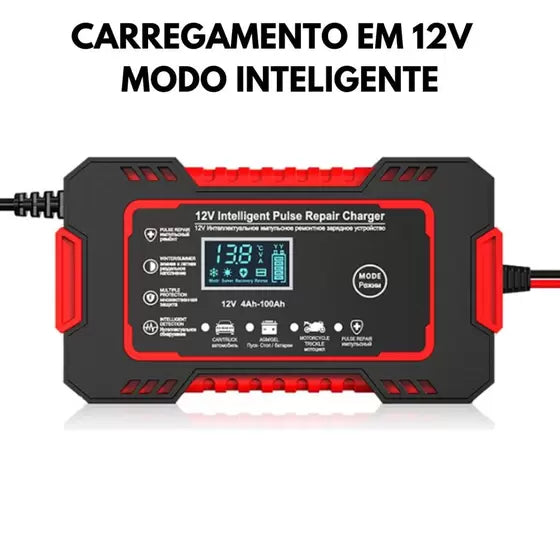 Carregador de bateria EvolutionPro™ 12V 6A (PARA CARROS E MOTOS)